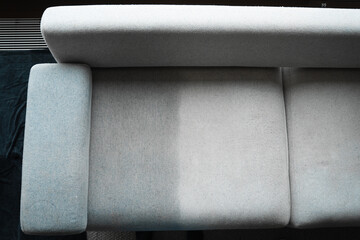 Before and after using extractor to refresh and clean from dust and stains upholstered furniture....
