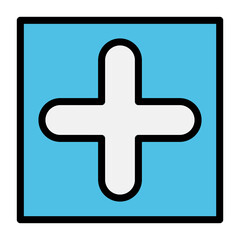Obraz premium Plus, Positive, Cross, Add icon