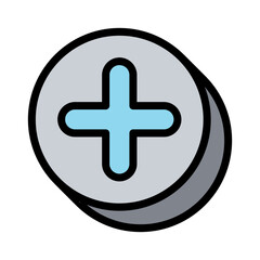 Fototapeta premium Plus, Positive, Cross, Add icon