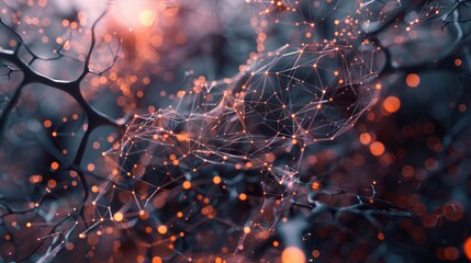 Network effect abstract background