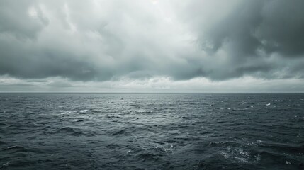 Overcast sky over the ocean