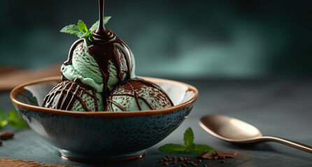 A Symphony of Mint and Chocolate ice cream