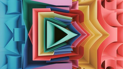 Abstract vibrant 3d rendering wallpaper  - 20