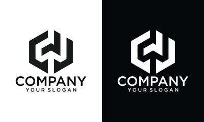 Letter M W MW WM logo design concept. Elegant vector logo template
