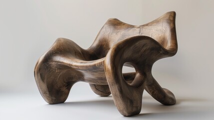 Abstract Wooden Chair Design
