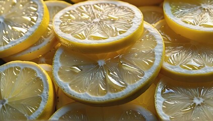 abstract background of lemon slices