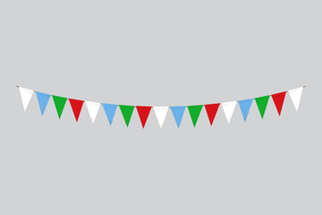 Fototapeta premium Flags isolated. Djibouti paper bunting. flags birthday, anniversary, celebrate event.