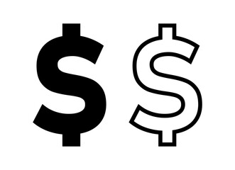 ikona znaku dolara, grafika wektorowa © robert6666