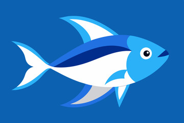 a white and blu fish