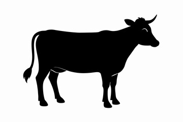 black silhouette cow