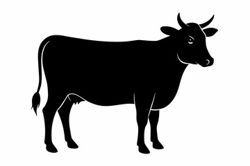 black silhouette cow