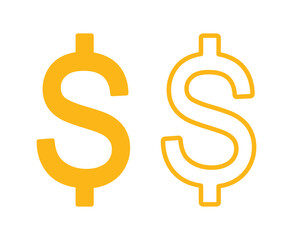 ikona znaku dolara, grafika wektorowa