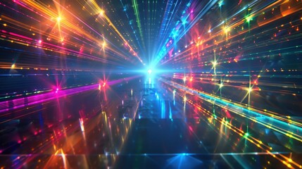 Obraz premium Holographic Prism Light Show Background