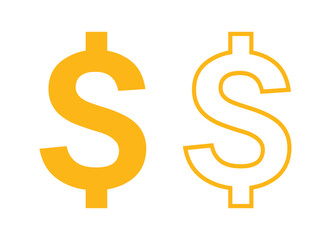 ikona znaku dolara, grafika wektorowa