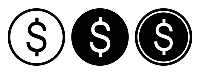 ikona znaku dolara, grafika wektorowa © robert6666