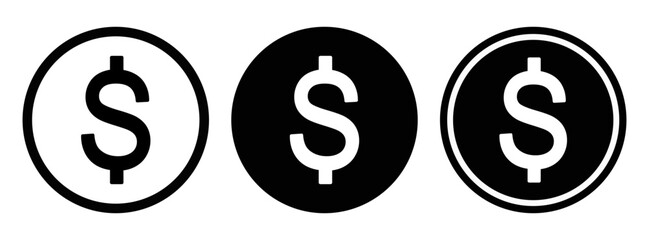 ikona znaku dolara, grafika wektorowa © robert6666