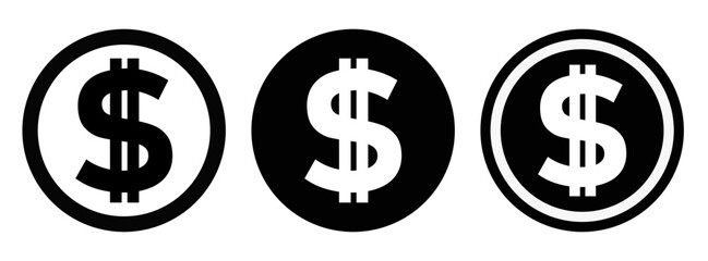 ikona znaku dolara, grafika wektorowa © robert6666