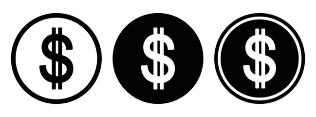 ikona znaku dolara, grafika wektorowa © robert6666