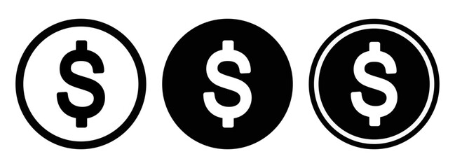 ikona znaku dolara, grafika wektorowa © robert6666