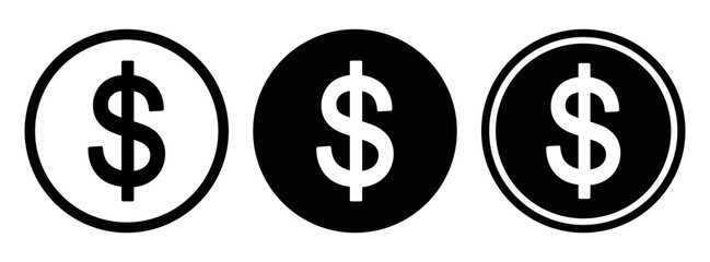 ikona znaku dolara, grafika wektorowa © robert6666