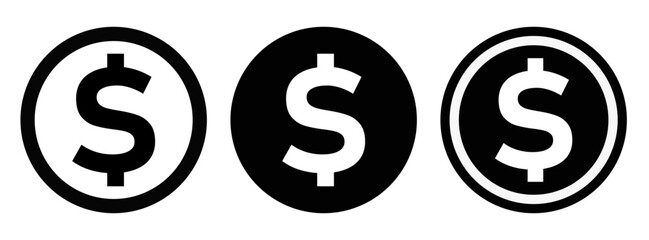 ikona znaku dolara, grafika wektorowa © robert6666