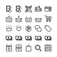 ショッピング　アイコンセット