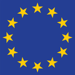 The wreath of stars of EU .European Union sign.Flag of Europe, European Union. Vector illustration 