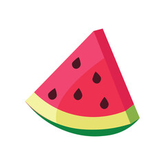 slice of watermelon isolated