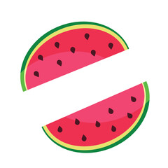 watermelon slice isolated 