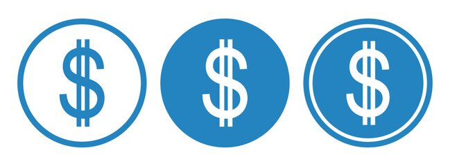 ikona znaku dolara, grafika wektorowa © robert6666