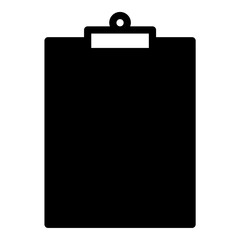 Clipboard icon or logo illustration outline black style