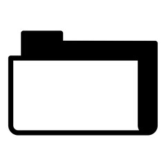 Fototapeta premium Folder icon or logo illustration outline black style