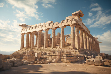 Greek temple image. Greek civilization. Archeology of ancient Greece. News about ancient Greece. History book about ancient Greece.