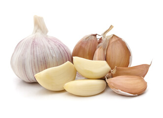 Head of garlic with cloves.