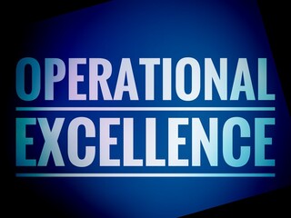 Operational excellence quote light blue gradient background, business management text