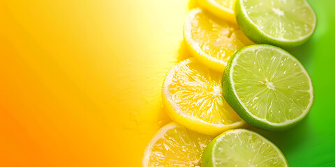 Vivid gradient from bright yellow to lime green, offering a cheerful and vibrant atmosphere, ideal for a food or lifestyle blog background