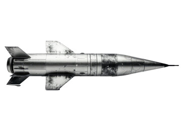 Rockets on a white background, power and precision of modern technology from a launch vehicle