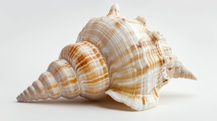 Obraz premium Sea Shell on a White Background