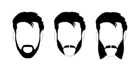 Collection of beards. Men's fashion. Style. Illustration