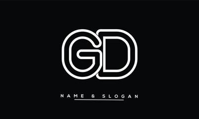 GD, DG, G, D Abstract Letters Logo Monogram
