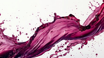 A dynamic and vibrant splash of red liquid, captured in motion against a white background