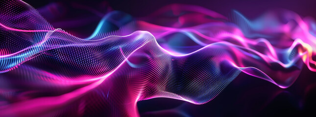 Obraz premium Neon Dreamland Abstract background with vibrant lines