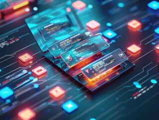 management concept, online documentation database and digital file storage system or software, records keeping, database technology, file access, doc sharing