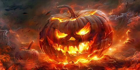 Halloween theme , decorations images, ai generated.	
