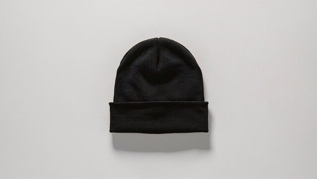 A plain black beanie hat, beanie hat mockup, beanie hat template, winter hat, hat, beanie, 
