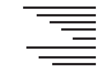 Align left icon set. font left align button in black filled and outlined style.