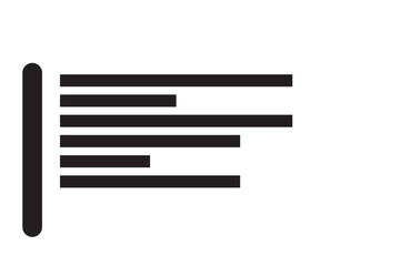 Center align Line Icon Set. Text align center button symbol in black and blue color.