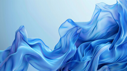 The Art of Blue Abstract Shapes and Curves in Motion