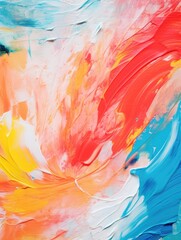 A detailed view of a vibrant artwork on a canvas, perfect for design or inspiration