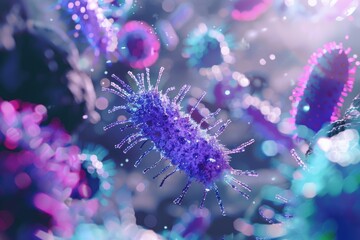 Purple and blue flowers in bloom, ideal for spring or nature-themed designs